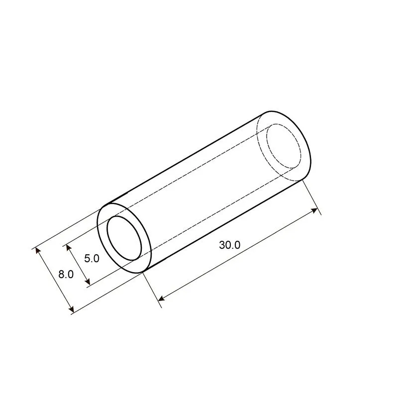 Гильза медная луженая ГМЛ 10-5 (10мм² - Ø5мм) ГОСТ 23469.3-79 (в упак. 5 шт.) REXANT - Фото 2