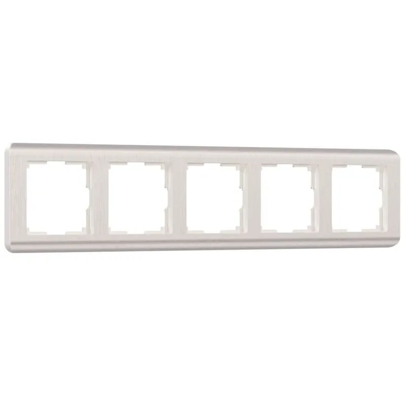 Рамка на 5 постов Stream (перламутровый) Werkel