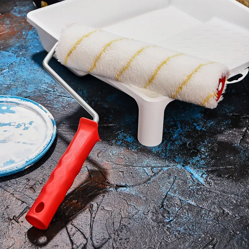 Валик полиамид белый с желтой полосой, ворс 11 мм, ширина ролика 240 мм, Ø 42 мм, бюгель 8 мм, серия «Мастер» REXANT - Фото 2