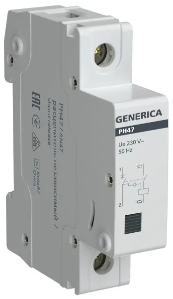 Расцепитель независимый РН47 на DIN-рейку GENERICA
