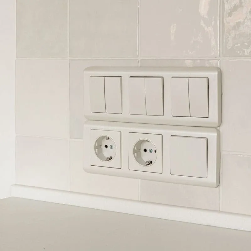 Выключатель двухклавишный (перламутровый рифленый) Werkel - Фото 4