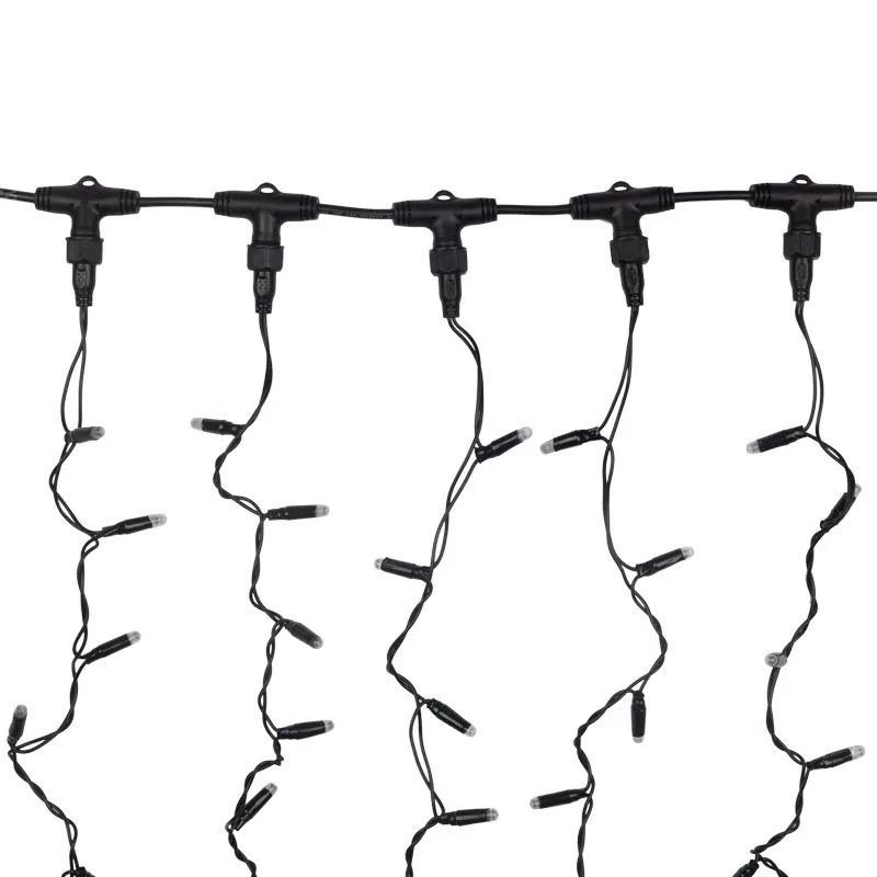 Гирлянда светодиодная Занавес 2х1,5м 360 LED ЖЕЛТЫЙ черный ПВХ IP65 постоянное свечение 230В блок в комплекте NEON-NIGHT - Фото 3