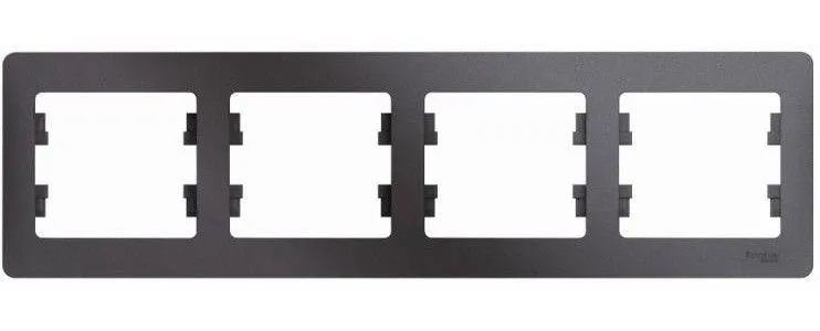 Рамка 4-м Glossa горизонт. графит SE GSL001304