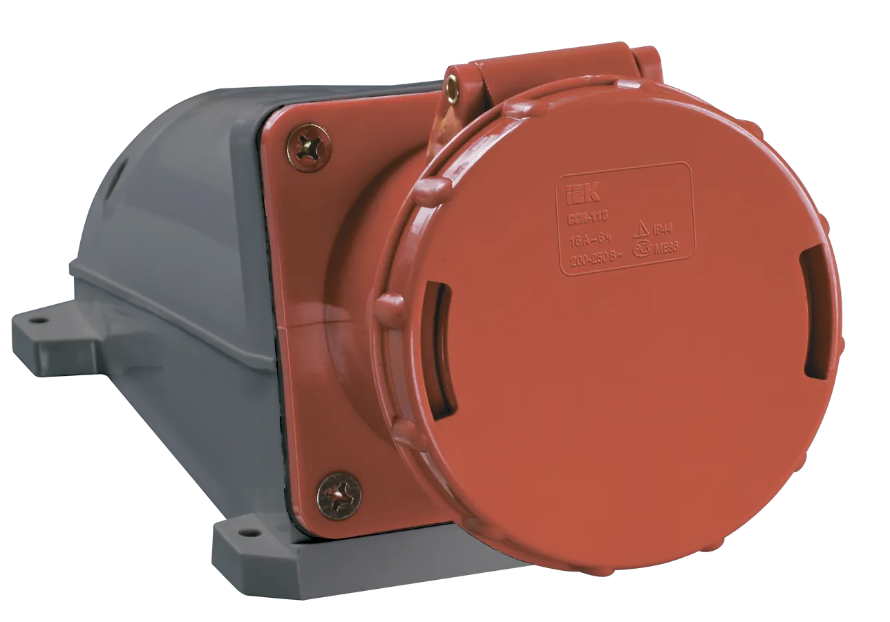 Розетка стационарная ССИ-134 3Р+РЕ 63А 380-415В IP54 IEK