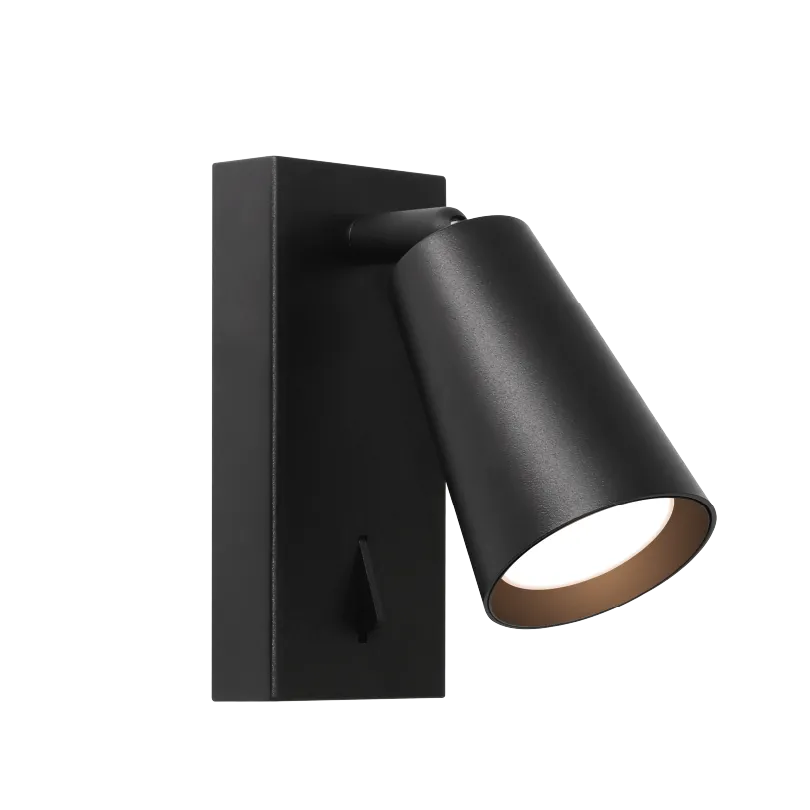 Накладной светильник WOLTA WSL-GU10/W11BL IP20 под лампу GU10 Чёрный CONO 85x140 1/50 - Фото 3