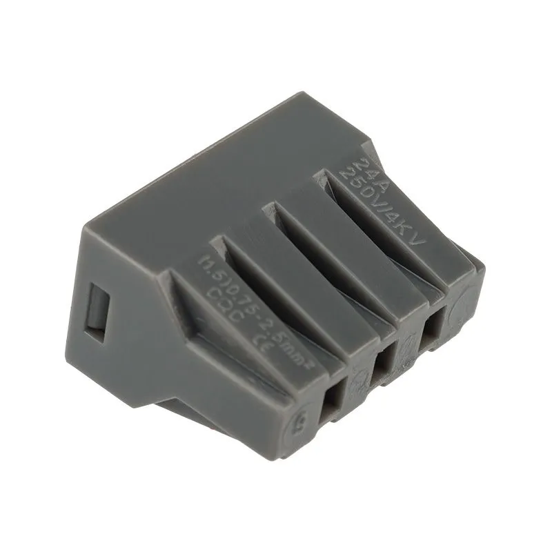 Экспресс-клемма с пастой СМК 773-308, 8-проводная до 2,5 мм², серая (50 шт/уп) REXANT - Фото 2