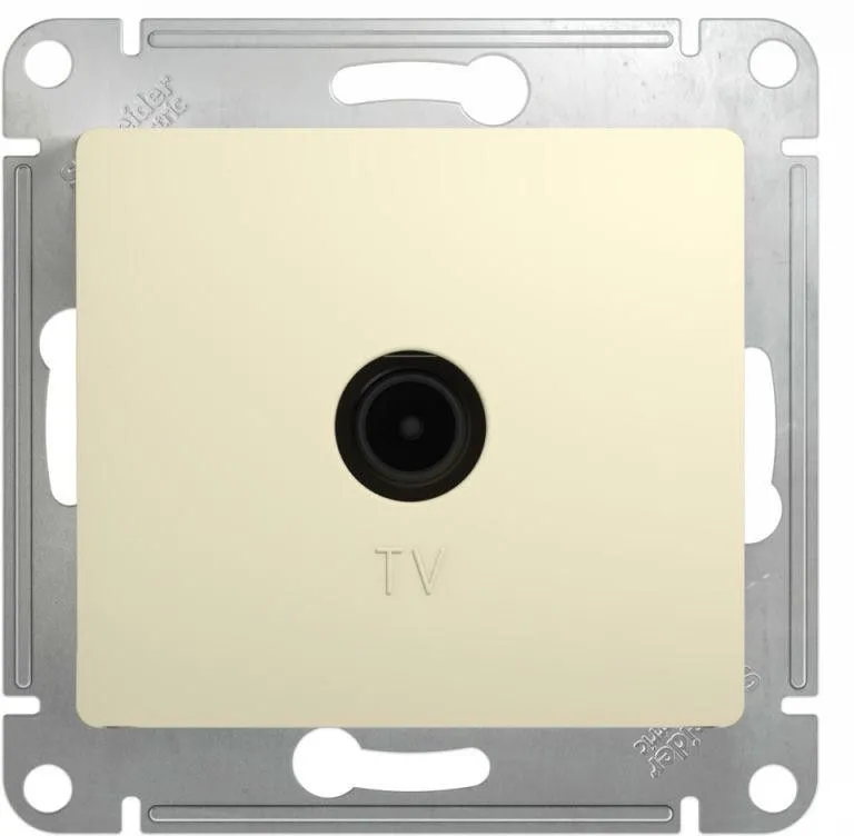 Розетка телевизионная оконечная TV 1-м СП Glossa 1дБ механизм беж. SE GSL000291