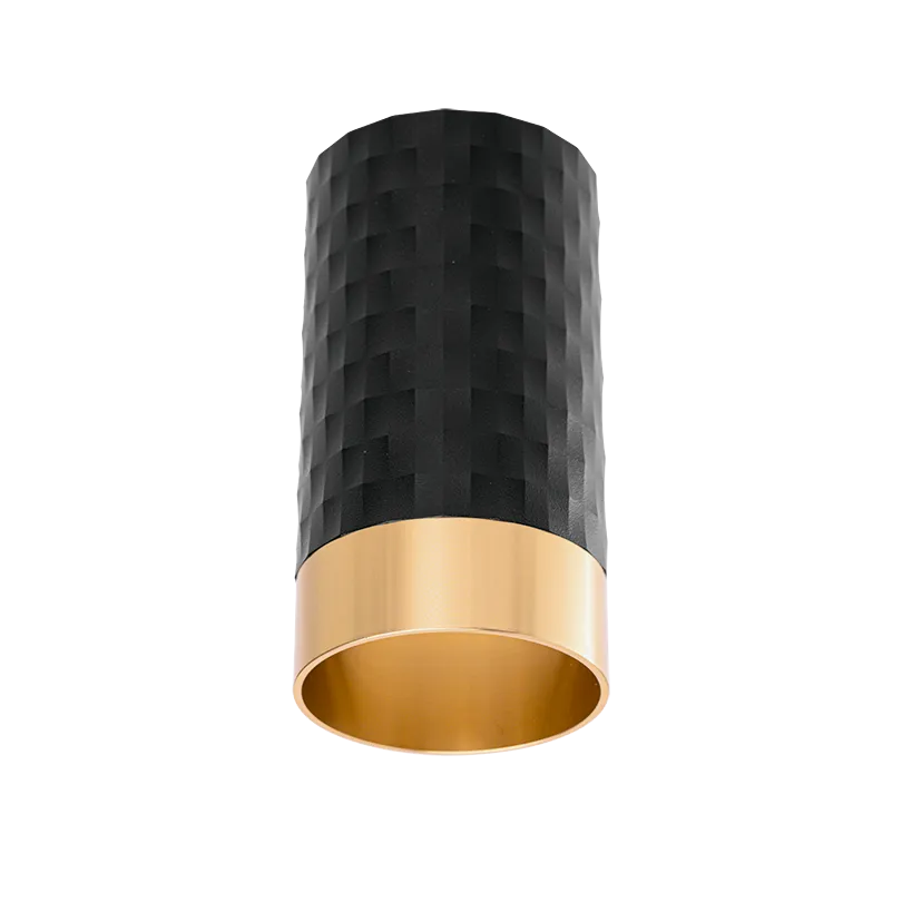 Накладной светильник WOLTA WSL-GU10/10BG IP20 под лампу GU10 Чёрный/золото CELLA D55x100 1/100 - Фото 5