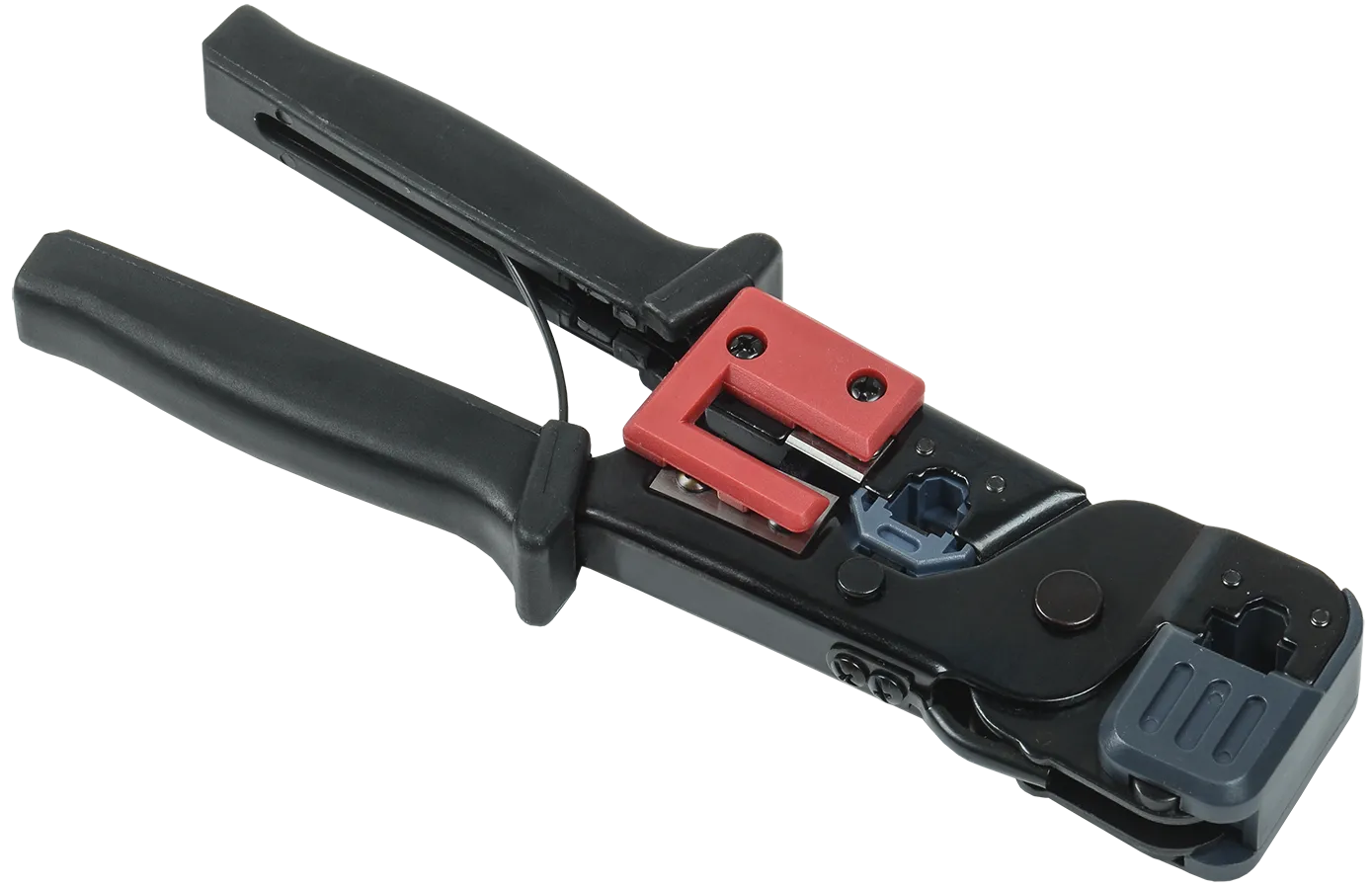 ITK Инструмент обжимной для RJ-45/12/11 без храпового механизма чёрно-красный
