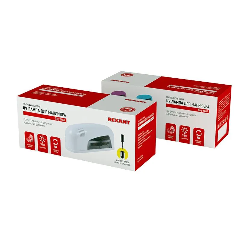 Лампа для сушки ногтей Sky Nail (UV,9Вт)  REXANT - Фото 4