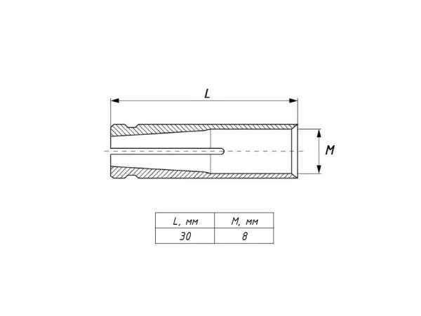 Анкер латунный забивной М8 EKF