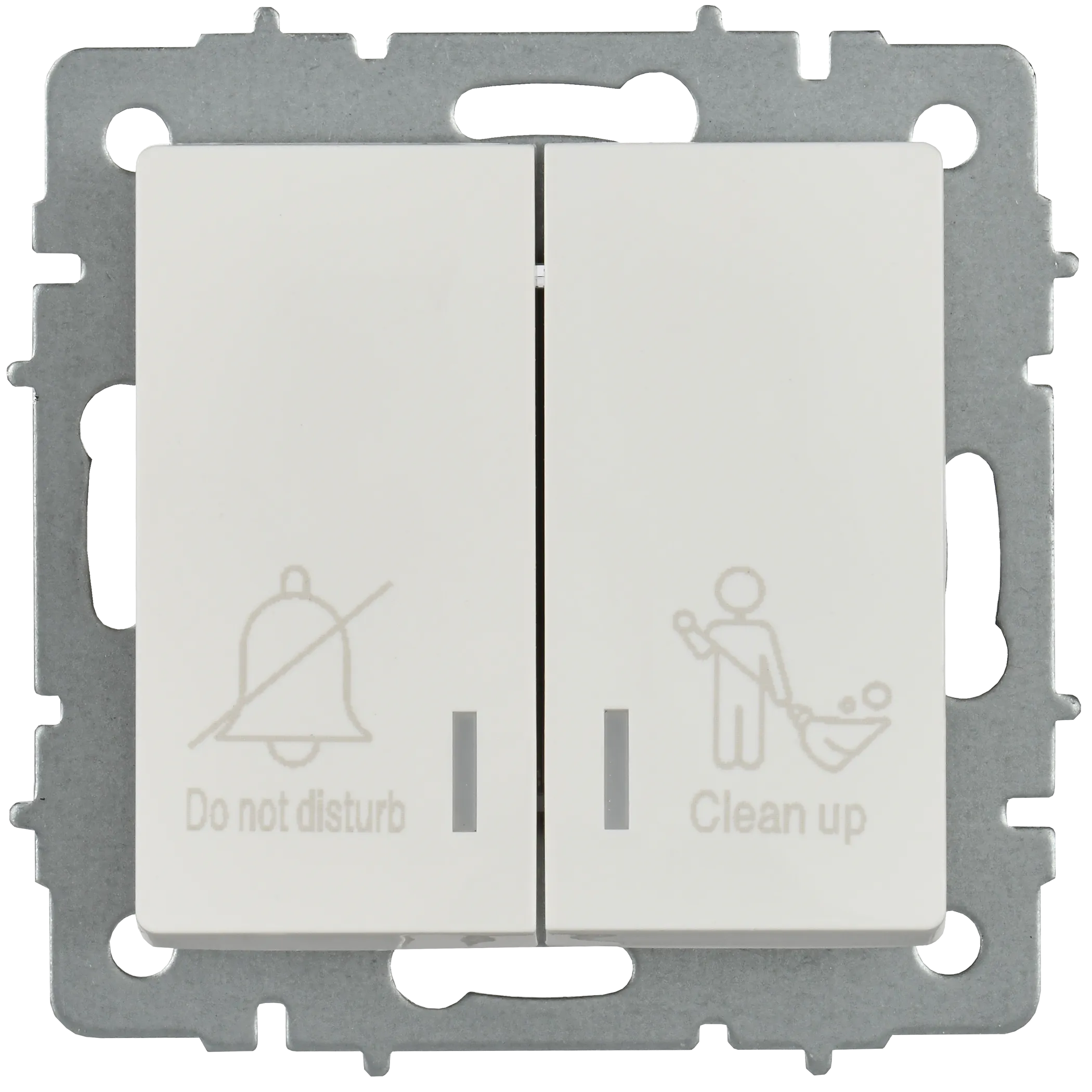 BRITE Выключатель 2-клавишный с индикацией для отелей 10А ВС10-2-9-БрБ белый IEK - Фото 6