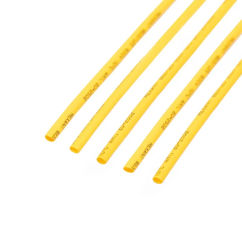 Трубка термоусаживаемая ТУТ нг 2,5/1,25мм, желтая, упаковка 50 шт. по 1м REXANT - Фото 3