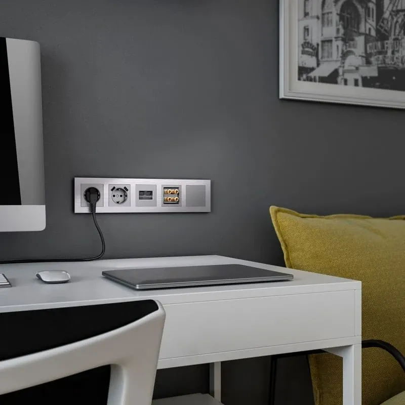 Рамка на 5 постов Aluminium (алюминий) Werkel - Фото 2