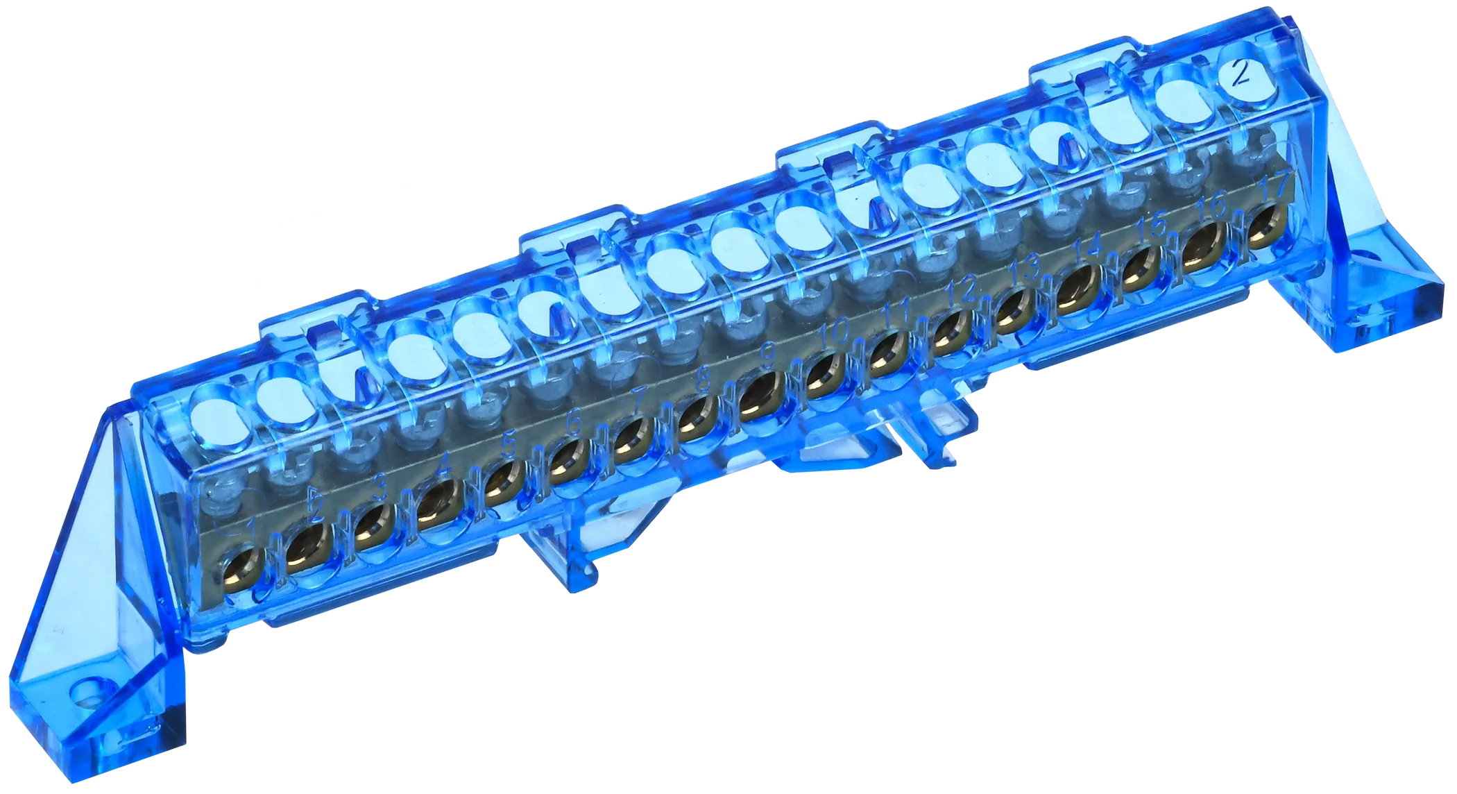 TEKFOR Шина N "ноль" в комбинированном DIN-изоляторе "Стойка" 6х9-17-С IEK TF-NN10-17-DP-K07