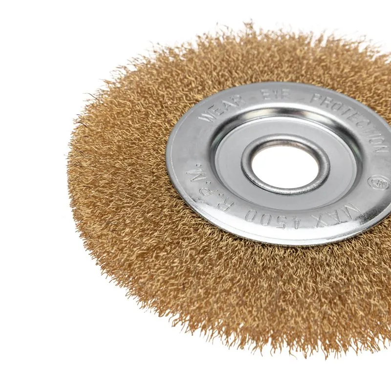 Щетка дисковая для УШМ, витая латунированная проволока, 150мм, отв. 22,23мм KRANZ - Фото 2