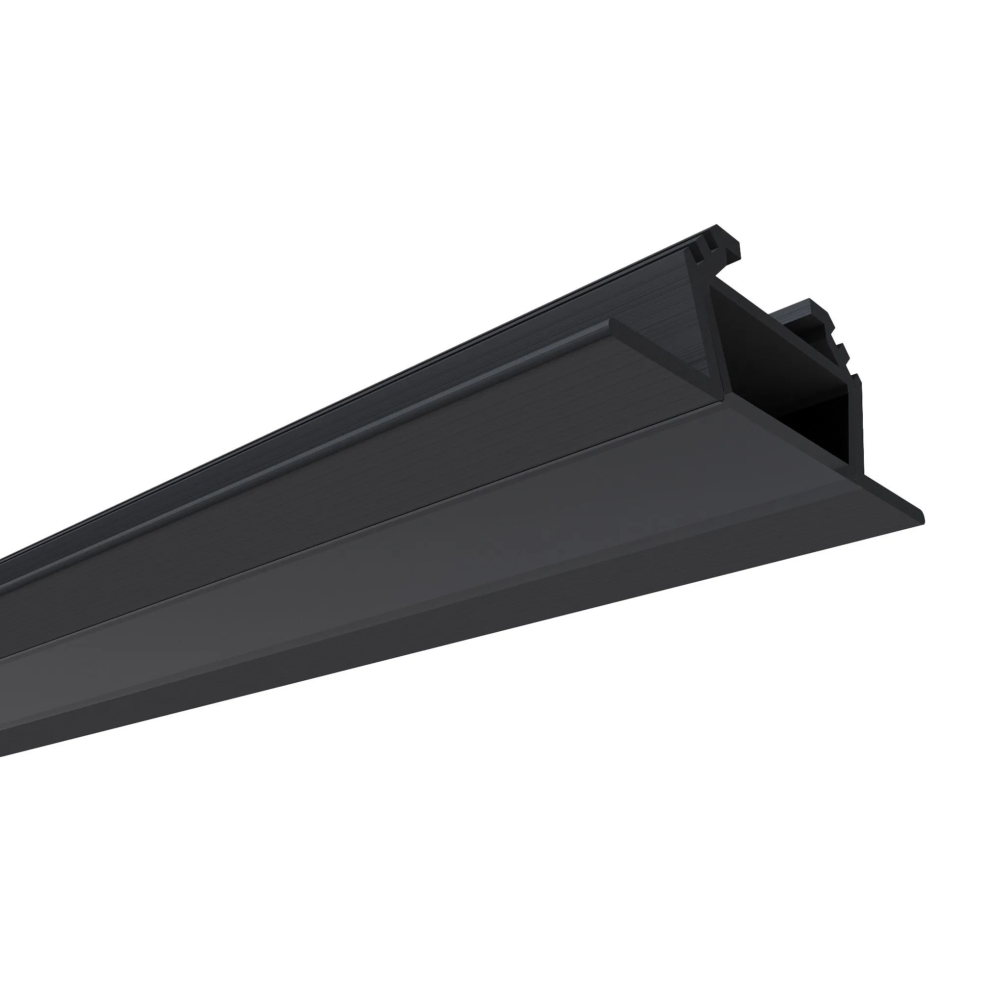 Профиль алюминиевый  угловой, накладной, черный, 28,5х10,4мм, 1м, шир. ленты до 10мм