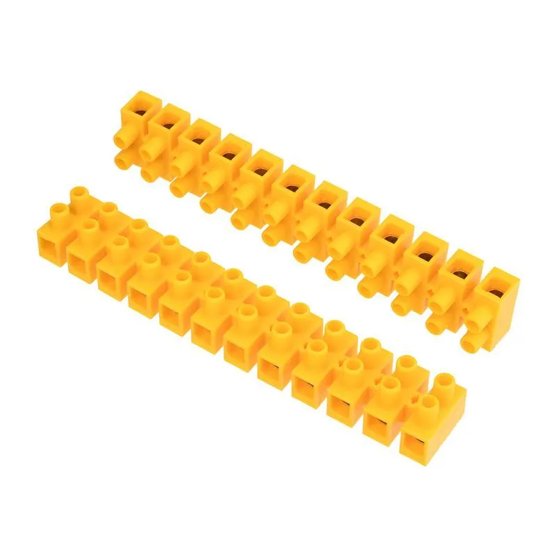 Клеммная винтовая колодка KВ-25 10-25, ток 60 A, полипропилен желтый REXANT (10 шт./уп.) 