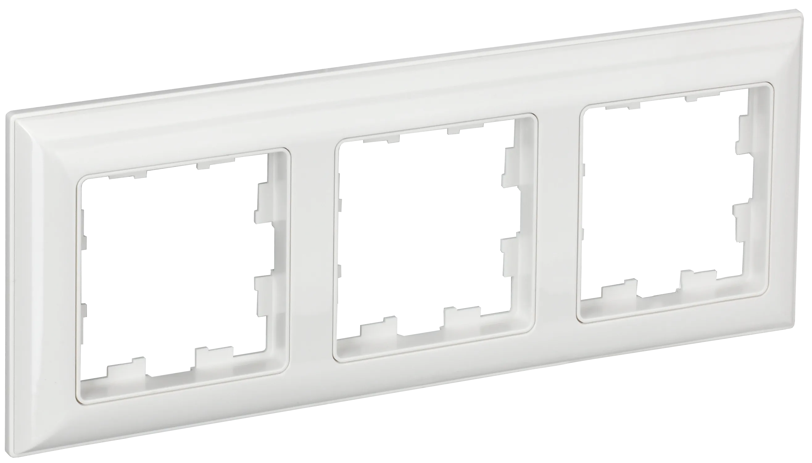 BRITE Рамка 3-местная РУ-3-Бр белый/белый IEK