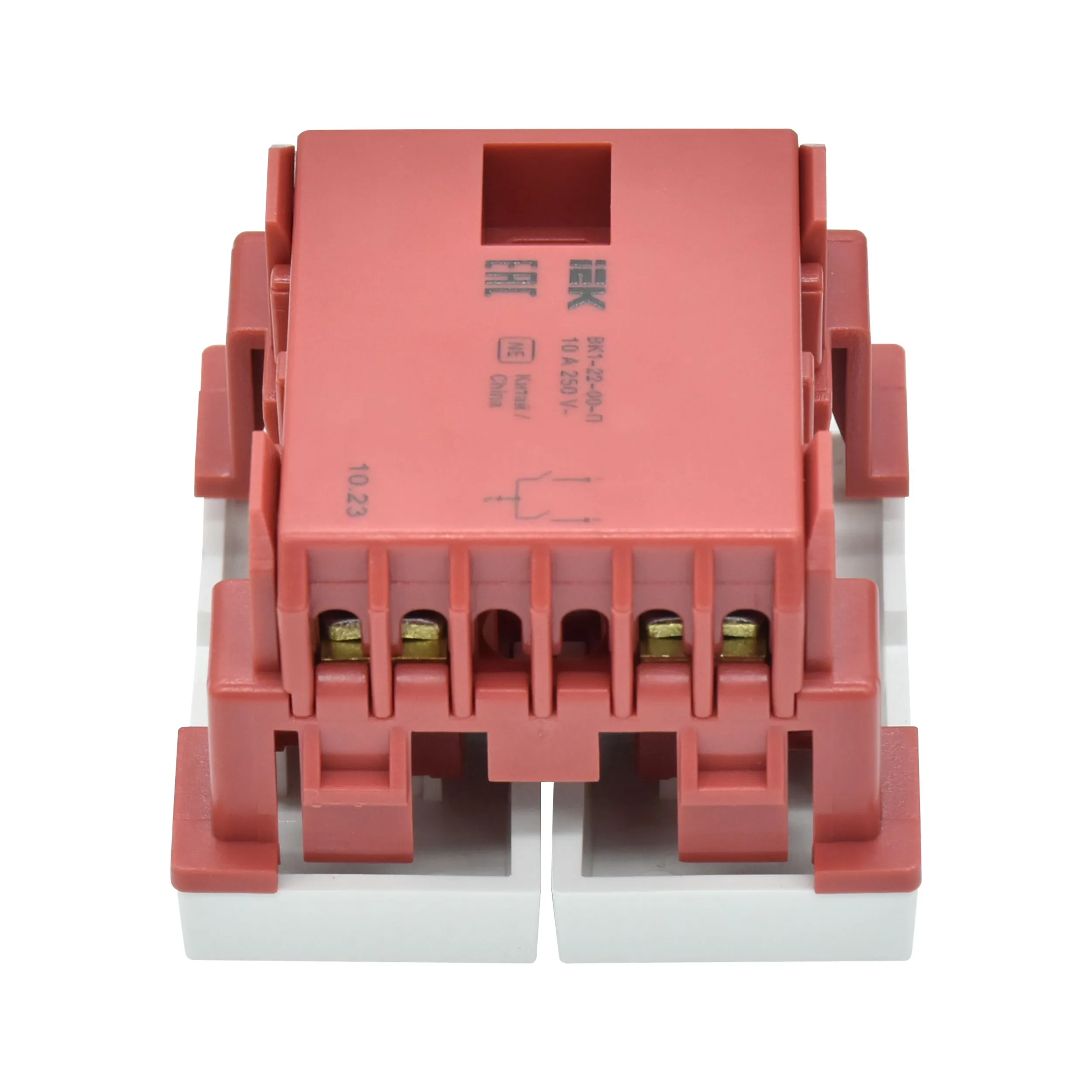 Выключатель двухклавишный ВК1-22-00-П (на 2 модуля) ПРАЙМЕР белый IEK - Фото 3