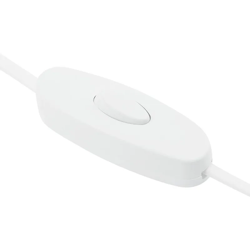 Шнур сетевой, вилка плоская с выключателем, без розетки, кабель 2x0,5 мм² 1,8м 2,5A белый REXANT - Фото 2