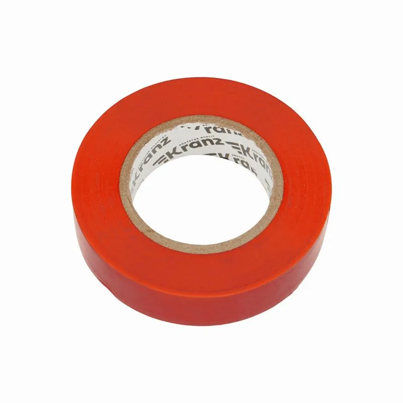 Изолента ПВХ 0,13х19мм, 25м, красная KRANZ - Фото 4