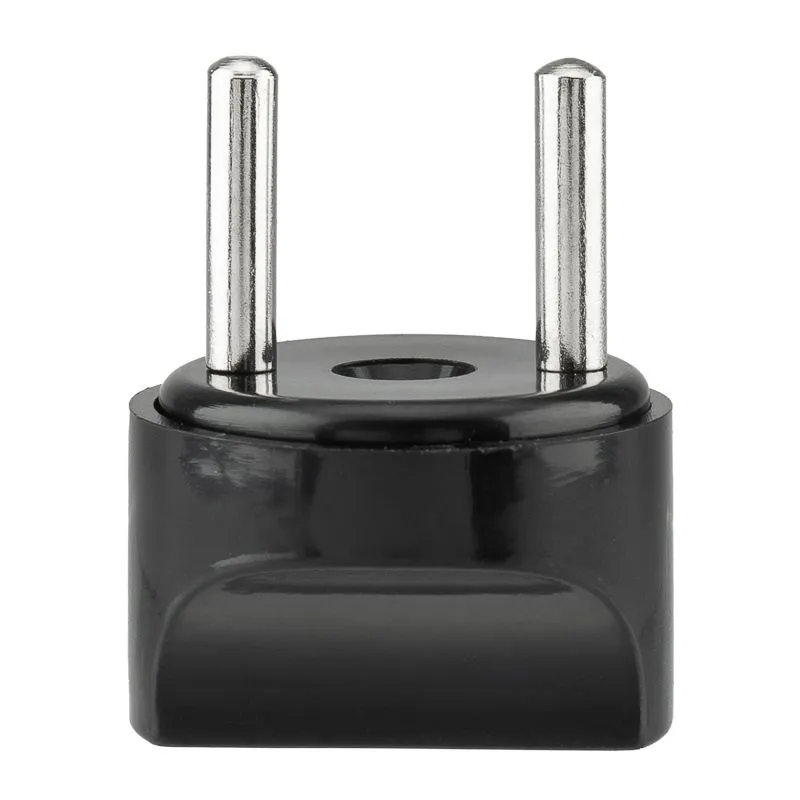 Адаптер сетевой (переходник) с Евро А/F на вилку С1 CEE 7/2 «Питер» 6А б/з черный PROconnect (пакет БОПП 1 шт/уп.) - Фото 4