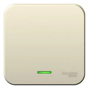 Переключатель проходной 1-кл. ОП Blanca 10А IP20 (сх. 6) 250В с подсветкой с изолир. пластиной молочн. SE BLNVA106112 1210505