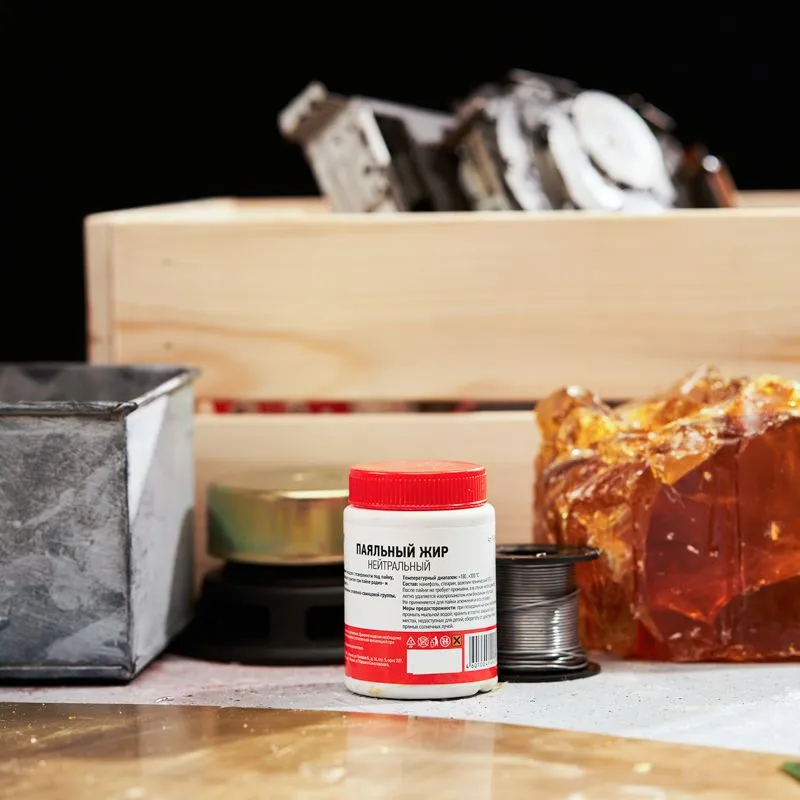 Флюс для пайки, паяльный жир НЕЙТРАЛЬНЫЙ, 100мл, банка REXANT - Фото 2