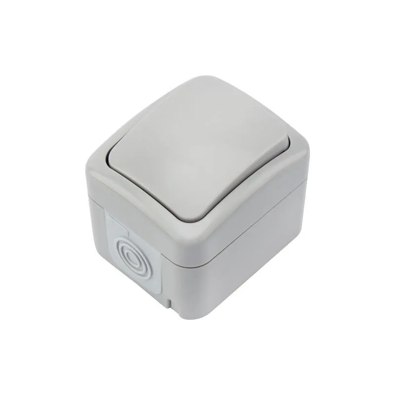 Выключатель одноклавишный Mini OG IP54 о/у, серый KRANZ KR-78-0835