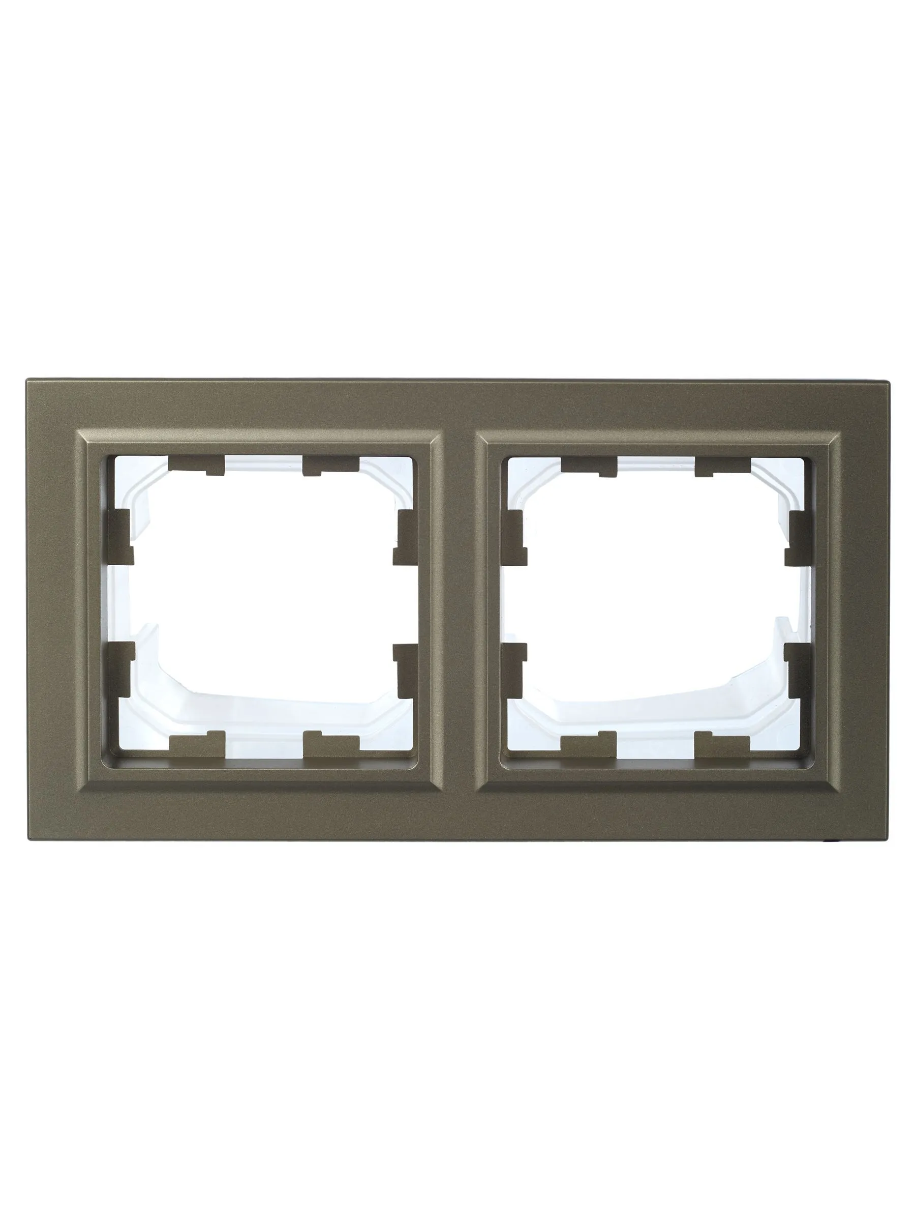 BRITE Рамка 2-местная IP44 РУ-2-БрШ-44 шампань IEK - Фото 2