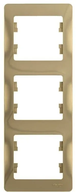 Рамка 3-м Glossa вертикал. титан SE GSL000407