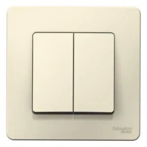Выключатель 2-кл. СП Blanca 10А IP20 (сх. 5) 250В молочн. SE BLNVS010502 1210296
