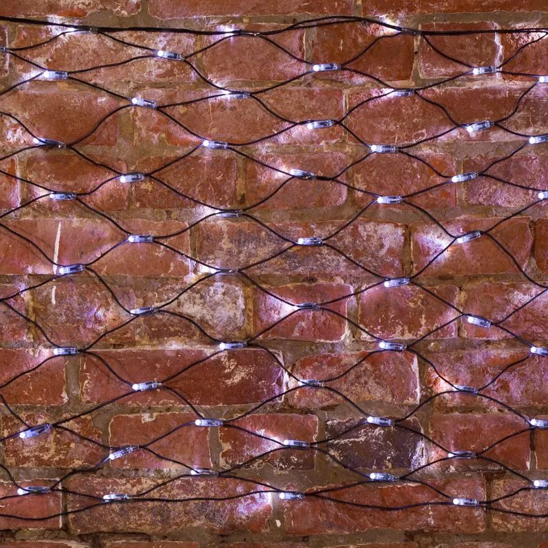 Гирлянда светодиодная Сеть 2х0,7м 176 LED БЕЛЫЙ черный ПВХ IP65 свечение с динамикой 230В контроллер в комплекте NEON-NIGHT