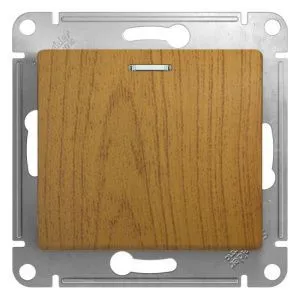 Переключатель проходной 1-кл. СП Glossa 10А IP20 (сх. 6а) 10AX с подсветкой механизм дерево дуб SE GSL000563 288565