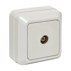 Рим Розетка TV 1-местная 75Ом 5-862МГц белая EKF ENA00-027-10