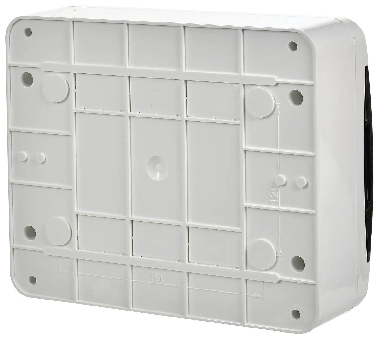 TEKFOR Корпус пластиковый БЕЛЫЙ ЩРН-П-12, IP41 черная прозрачная дверь IEK - Фото 5