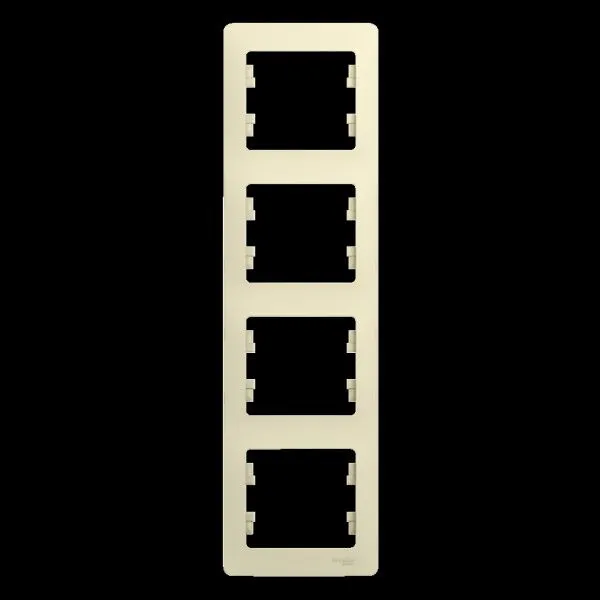 Рамка 4-м Glossa вертикал. беж. SE GSL000208 - Фото 2