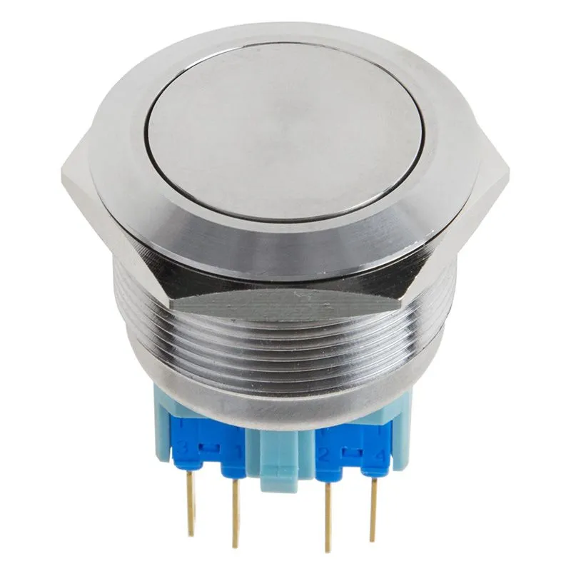 Кнопка  антивандальная Ø25 Б/Фикс (ON)-OFF плоская (A-25-С1) REXANT (в упак. 1шт.) - Фото 4