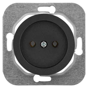 Розетка штепсельная скрытой установки РС16-1401 графит 11565BY