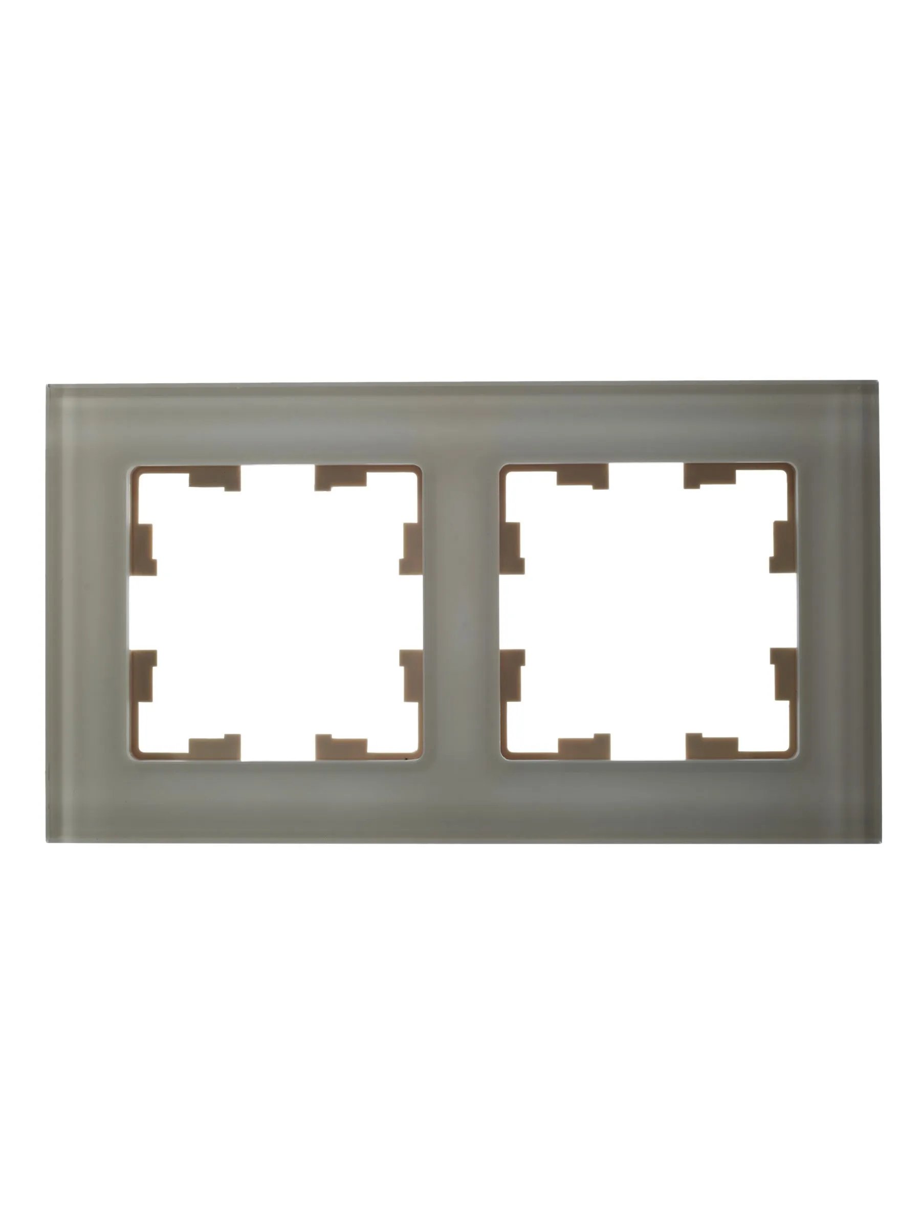 BRITE Рамка 2 -местная РУ-2-2-БрВа стекло ванильный IEK - Фото 8