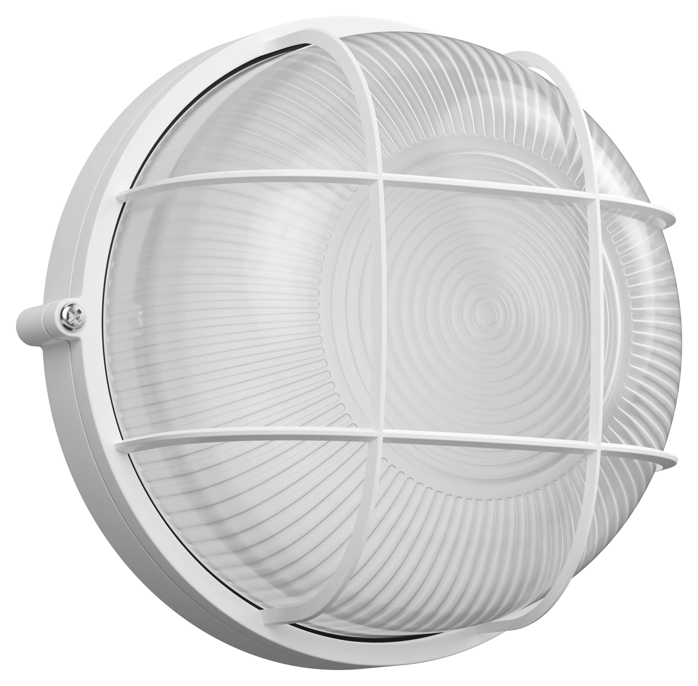 Светильник НПП1302 круг с решеткой 60Вт IP54 белый IEK LNPP0-1302-1-060-K01