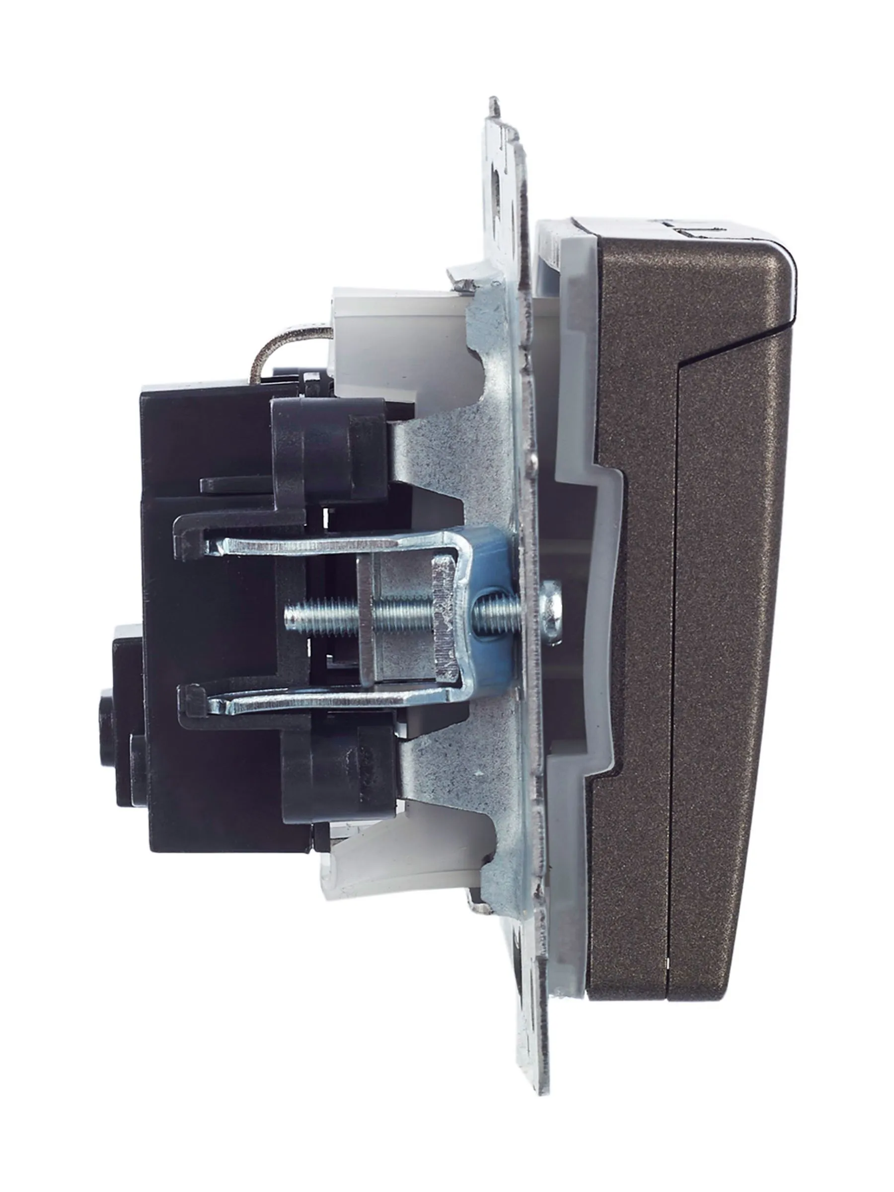 BRITE Розетка 1-местная с заземлением с защитными шторками и крышкой 16А IP44 РСбш10-3-44-БрТБ темная бронза IEK - Фото 6