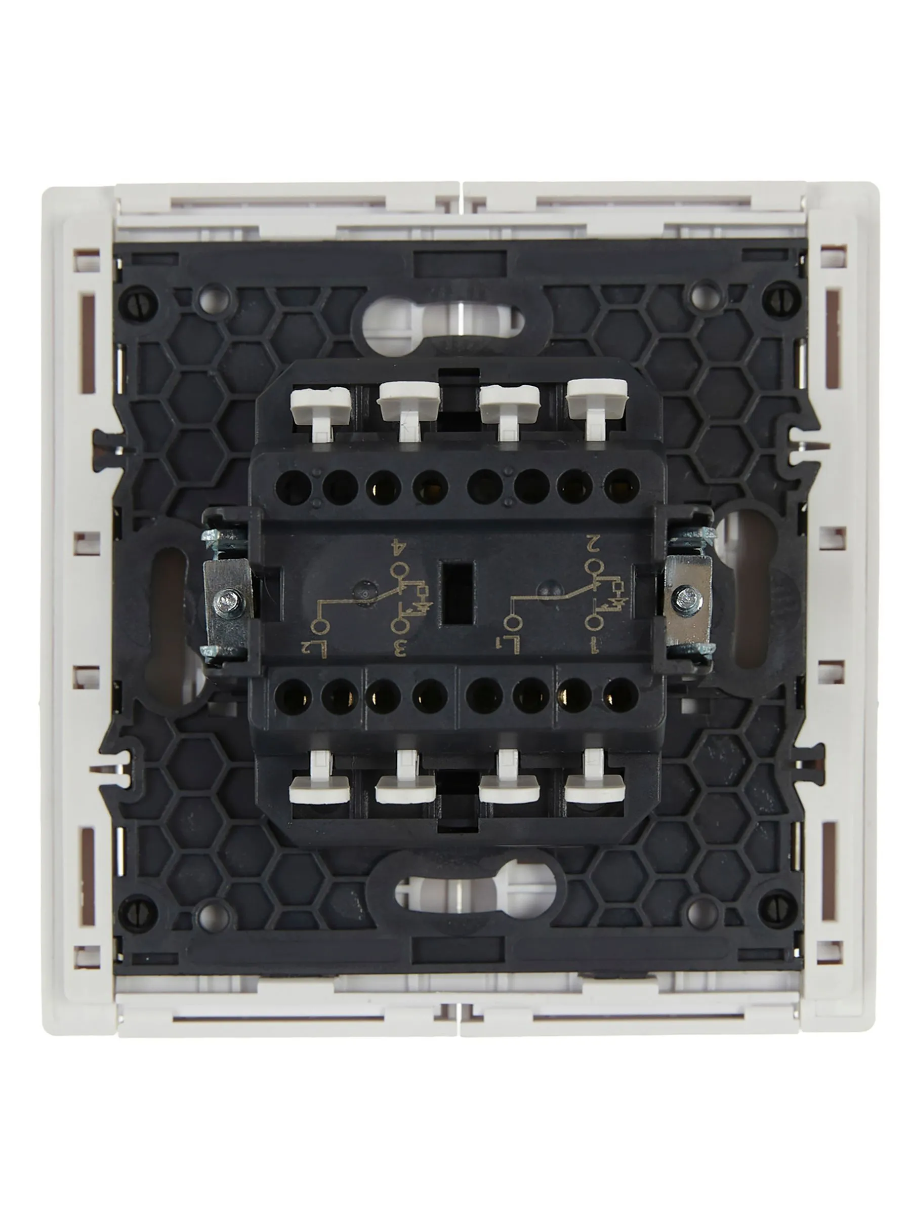 FORTE&PIANO Выключатель 2-клавишный проходной с индикацией 10А FP208 белый IEK - Фото 4