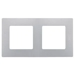 ETIKA Рамка 2-местная алюминий 672552