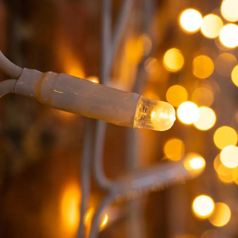 Гирлянда Светодиодный Дождь 2х3м, постоянное свечение, белый провод КАУЧУК, 230 В, диоды ТЕПЛЫЙ БЕЛЫ - Фото 3