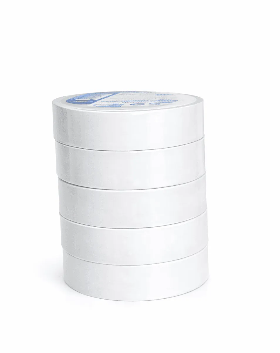 Изолента ПВХ 0,18х19мм, 20м профессиональная белая (5шт/уп) DEKRON - Фото 5