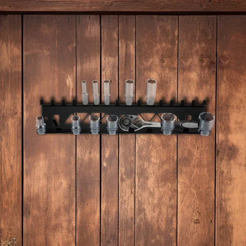 Держатель-органайзер торцевых головок, настенный, черный REXANT - Фото 2