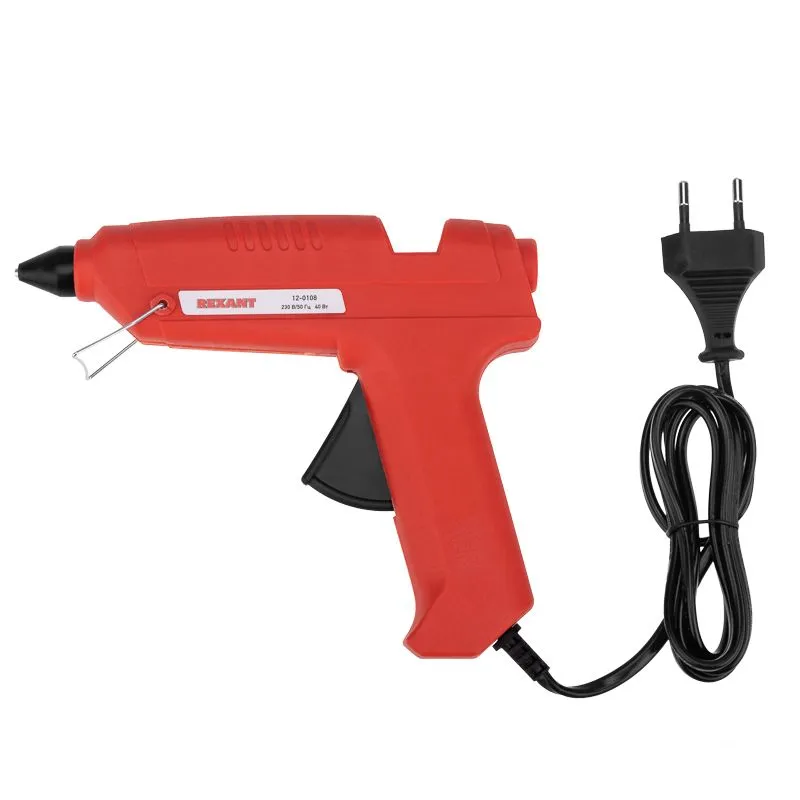 Пистолет клеевой, 40Вт, Ø11мм, без кнопки, блистер REXANT 12-0108