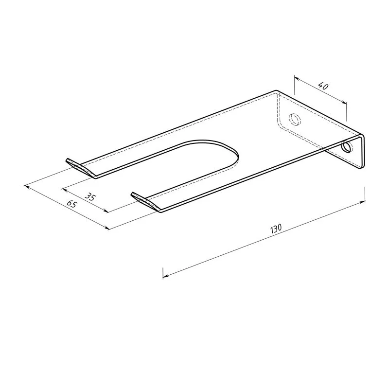 Держатель для диспенсера скотча, настенный, черный REXANT - Фото 4